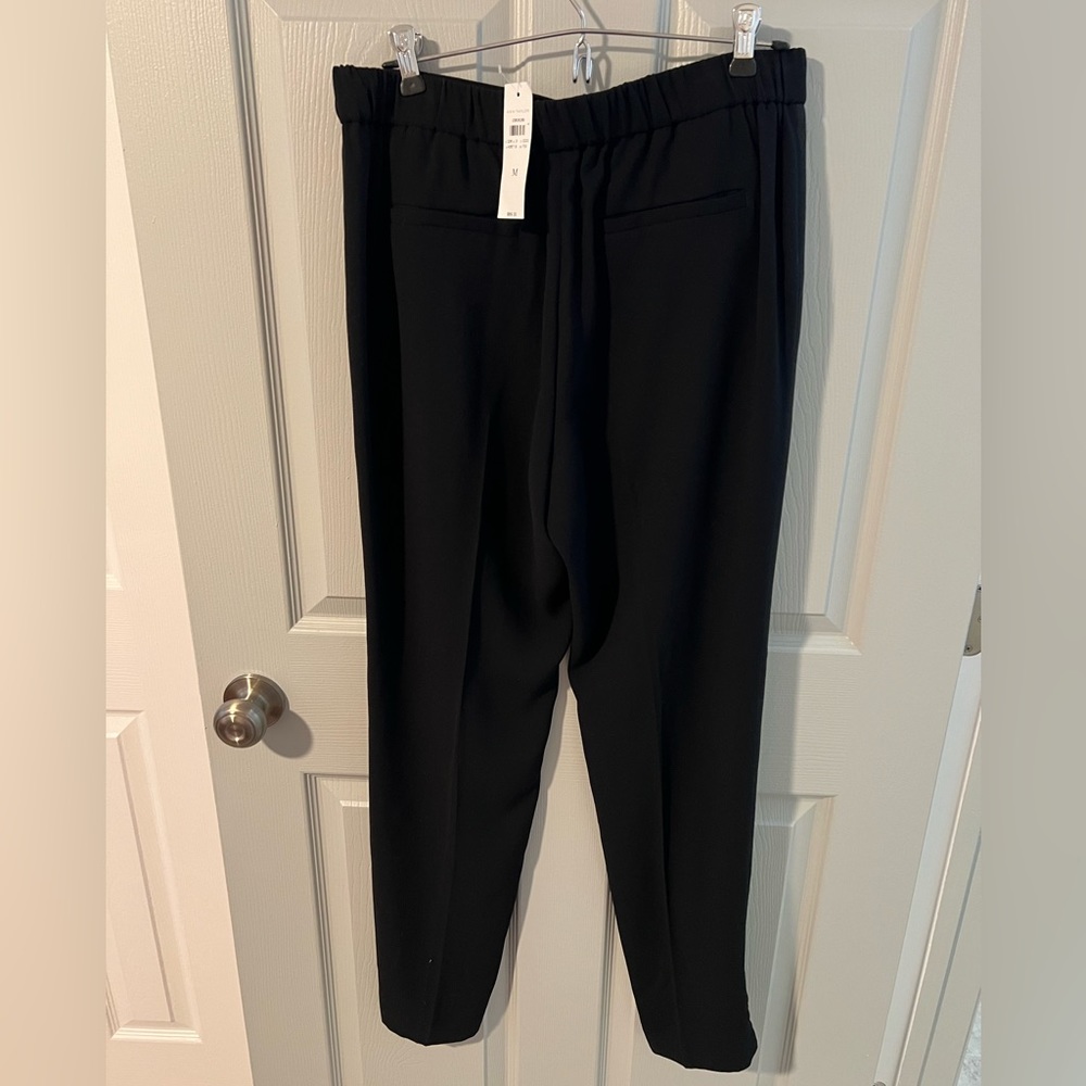 NWT Ann Taylor Black Tuxedo Pull Pants, ankle zipper, size medium - Picture 5 of 9